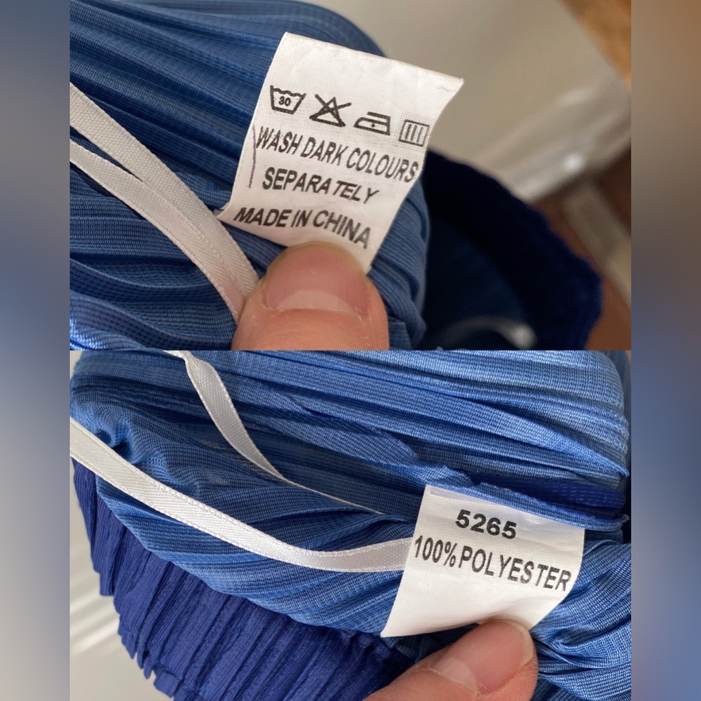Micropleated blue ombre pants - Picture 13 of 13